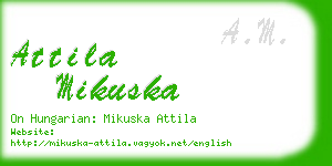 attila mikuska business card